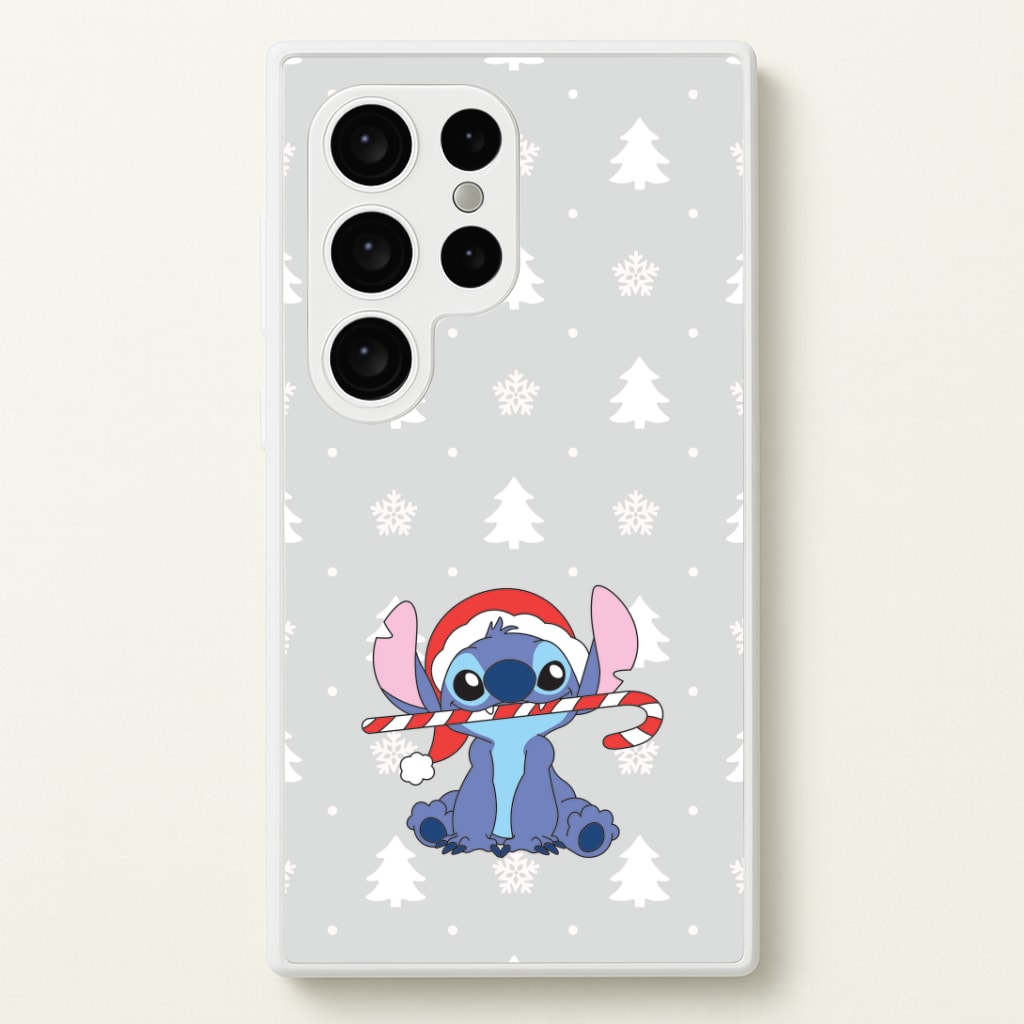 Cute Blue Alien Candycane Galaxy S24 Ultra Case