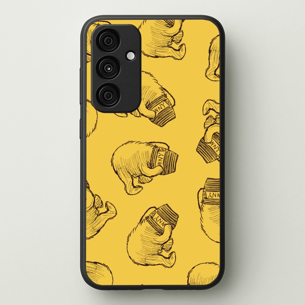 Winnie Honey Pot Pattern Galaxy A15 Case