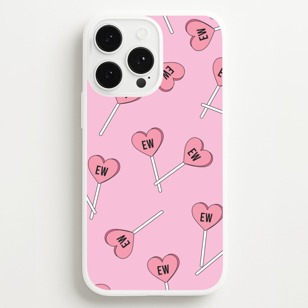 Ew Love Heart Lolipops Pattern iPhone 13 Pro Max Case