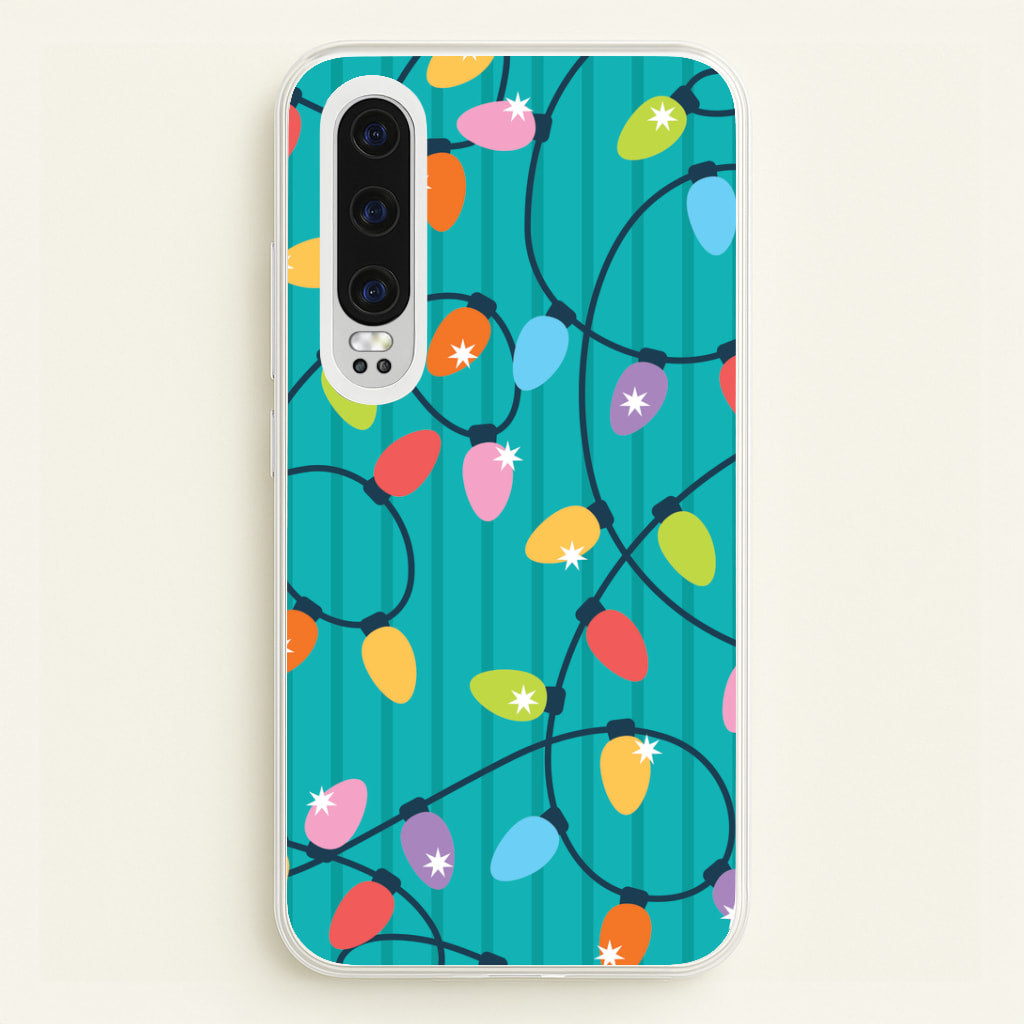 Funky Christmas Lights Pattern Huawei P30 Case