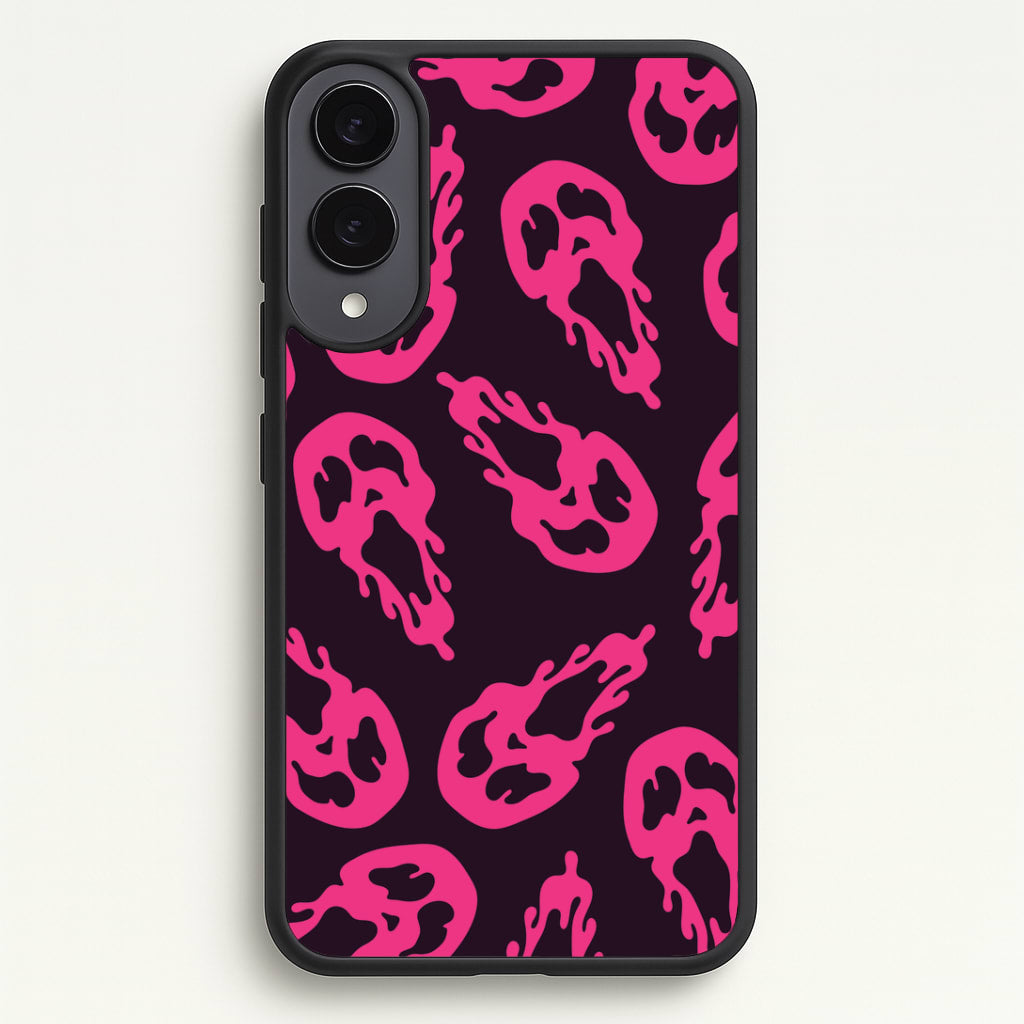 Trippy Ghost Face Pattern Galaxy S25 Edge Case