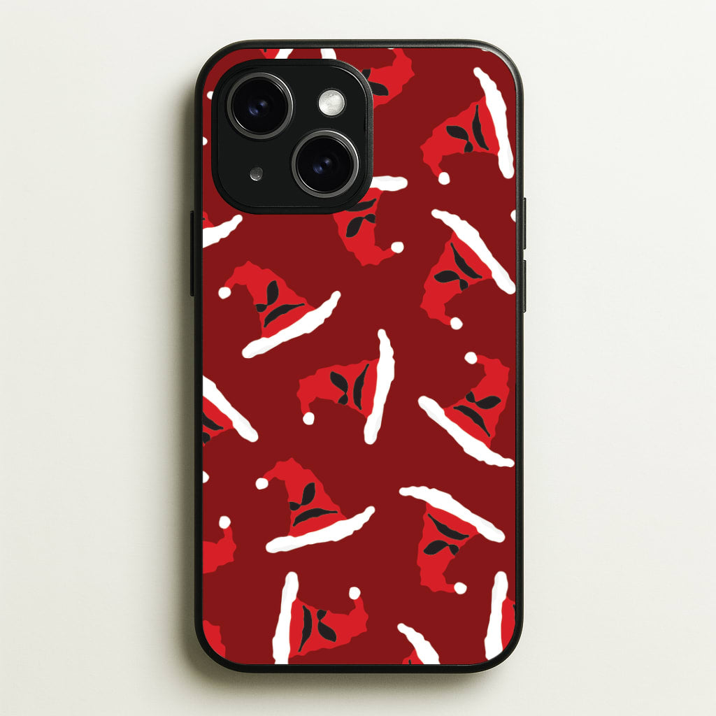 Sorting Christmas Hat Pattern iPhone 15 Case