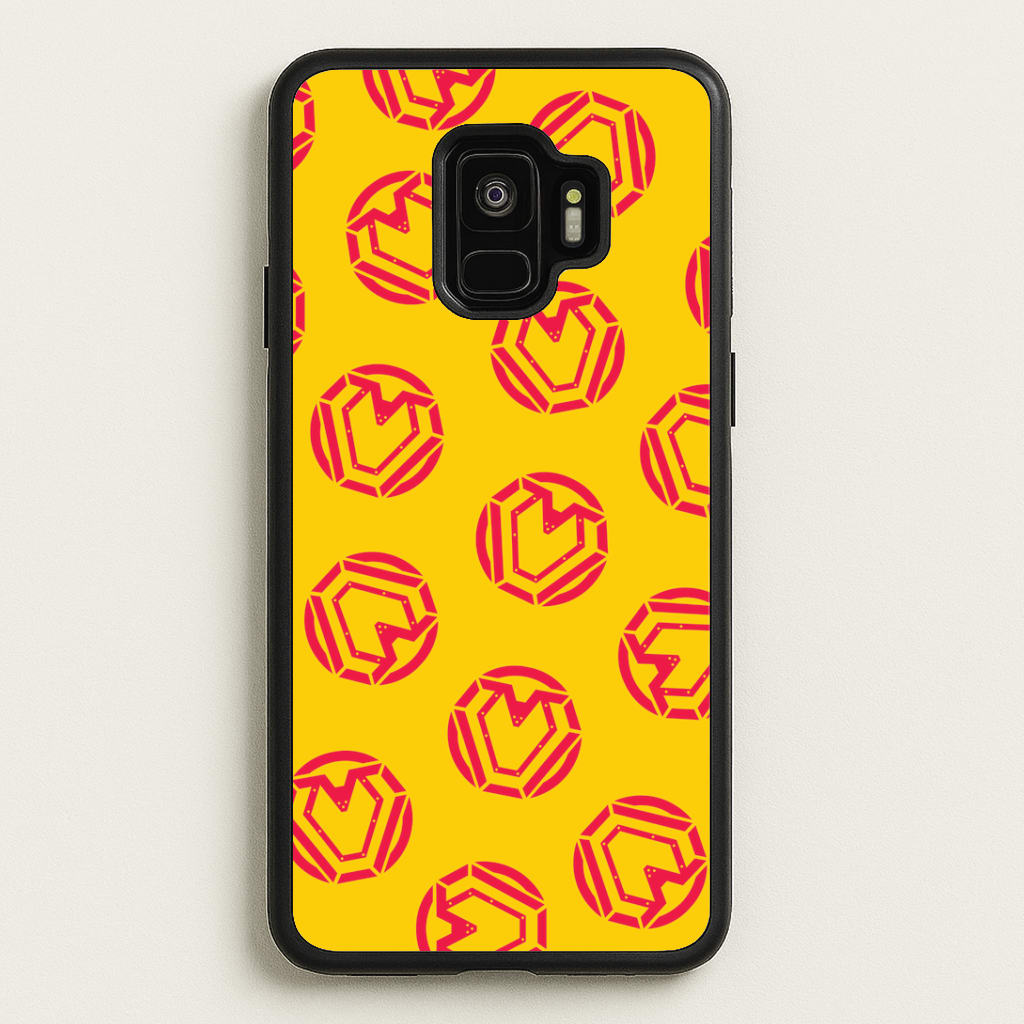 Metal Heart Pattern Galaxy S9 Case