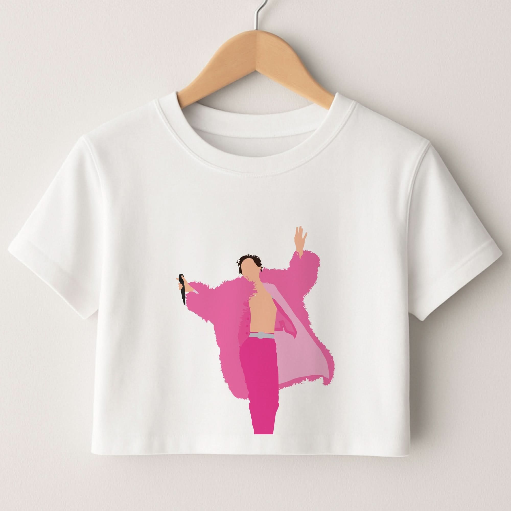 Harry Pink Coat Crop Top