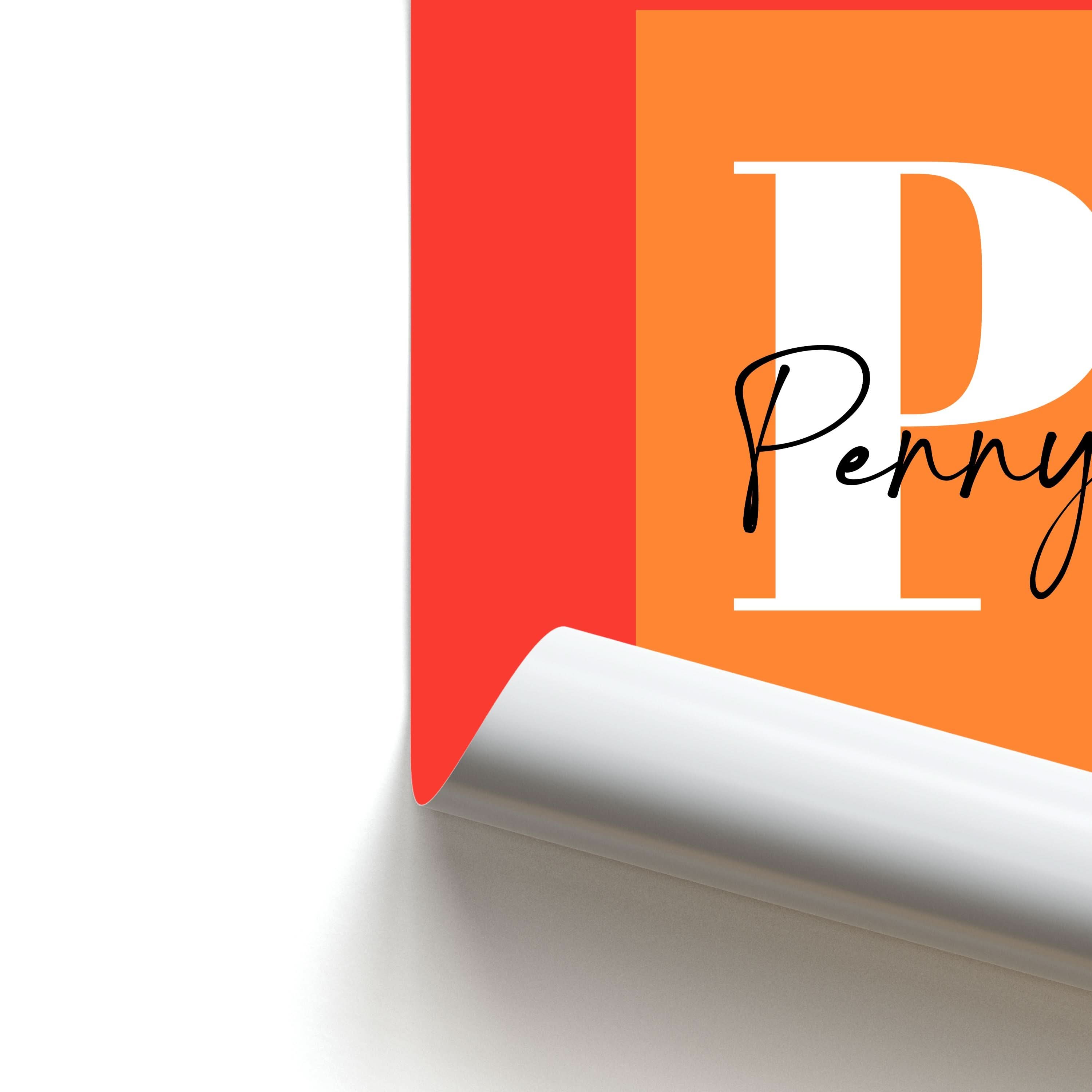 Orange Personalised Name Poster
