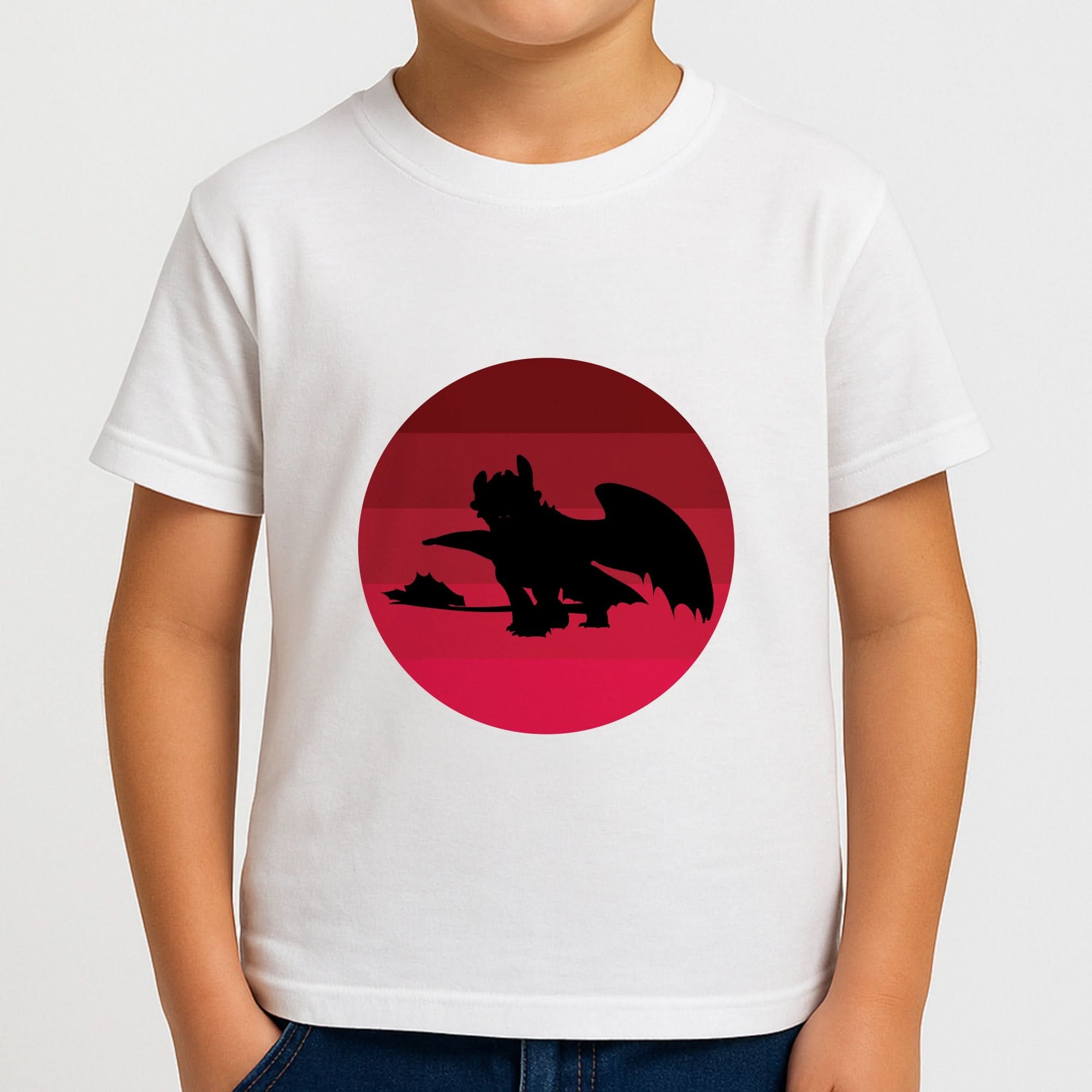 Red Sunset Dragon Boys T-Shirt