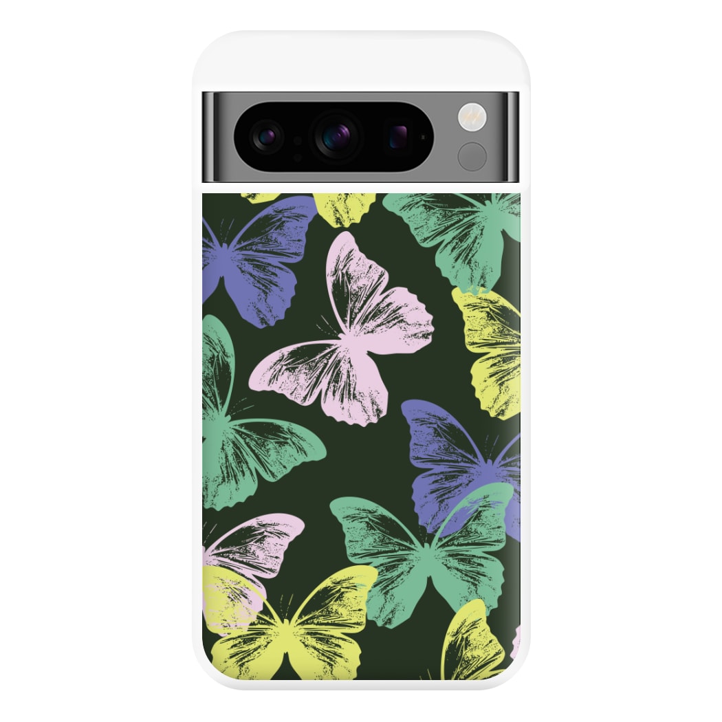 Colourful Butterfly Stamps Pattern Google Pixel 8 Pro Case