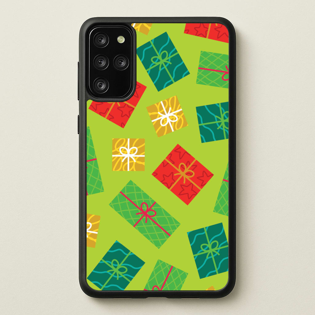 Colourful Abstract Christmas Presents Pattern Galaxy S20 Plus Case