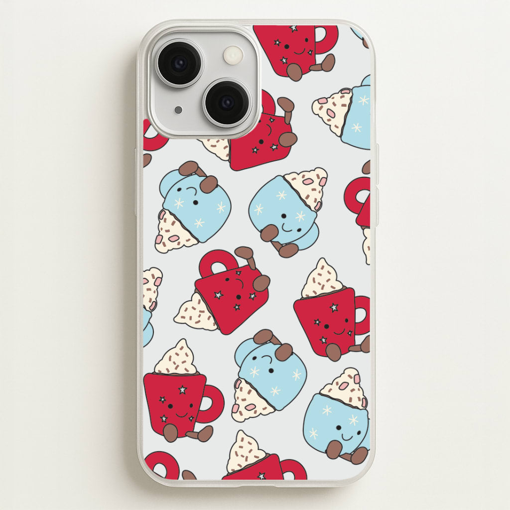 Christmas Drinks Plushies Pattern iPhone 13 Mini Case