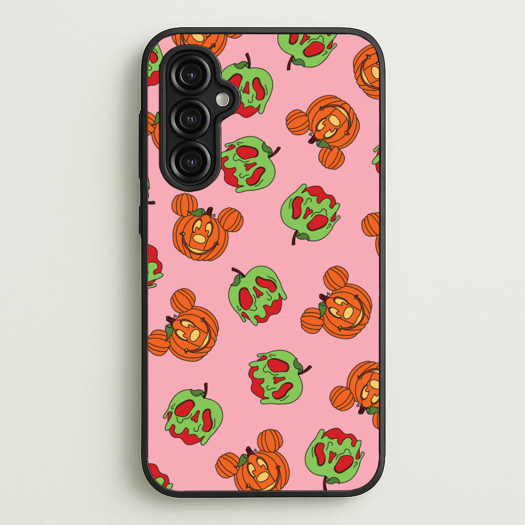 Pumpkin Mouse And Poison Apple Pattern Galaxy A14 Case