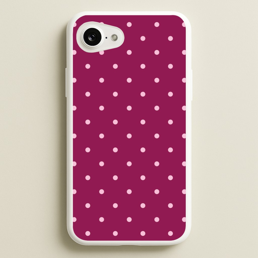 Raspberry Polka Dots iPhone 17e Case