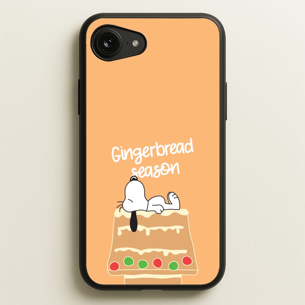 Cartoon Beagle Gingerbread House iPhone 16e Case
