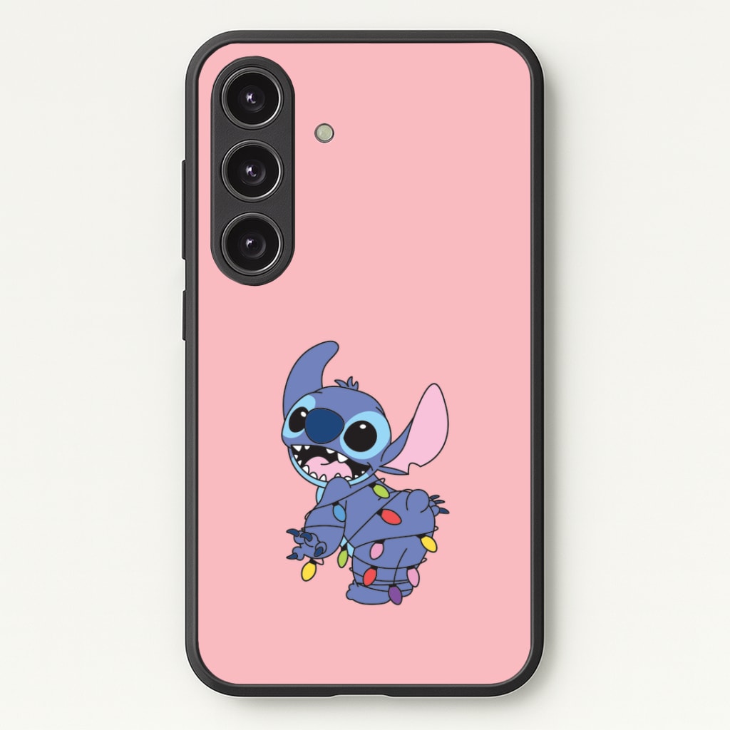 Cute Blue Alien Fairylights Galaxy S25 Case