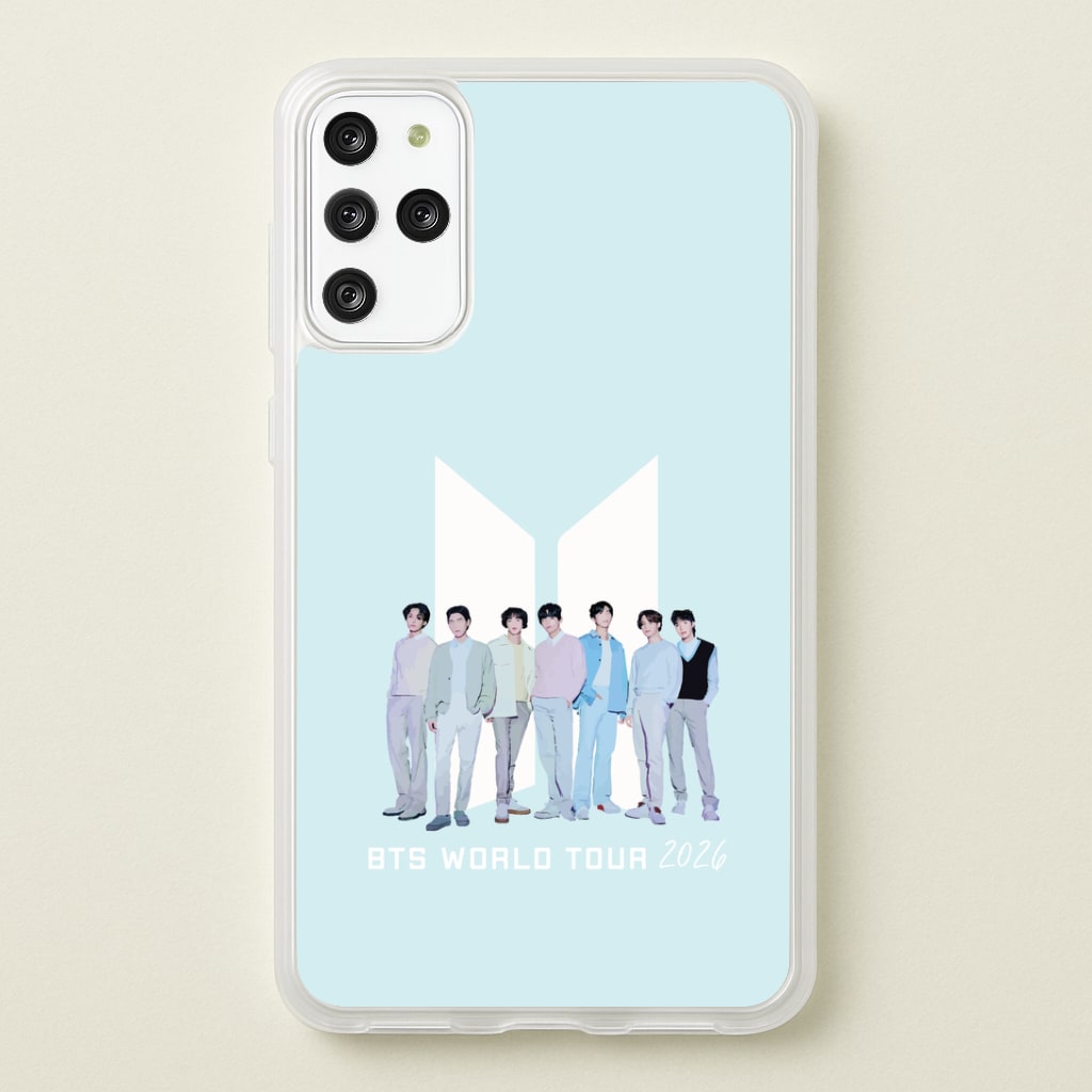 K-Pop Band Tour Pastel Blue Galaxy S20 Plus Case