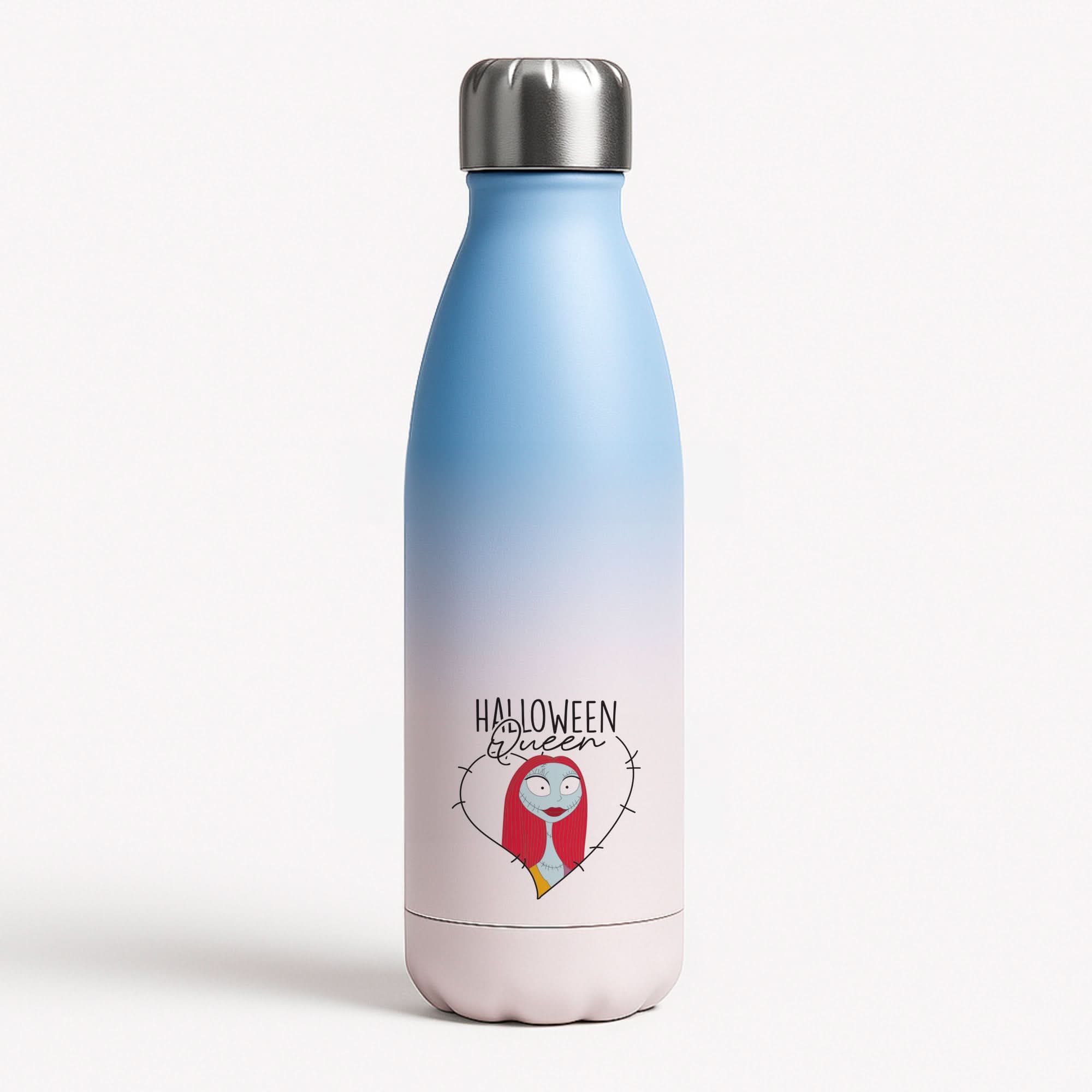 Halloween Queen Heart Blue Water Bottle