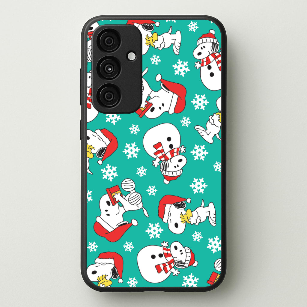 Christmas Cartoon Beagle Pattern Galaxy A55 Case