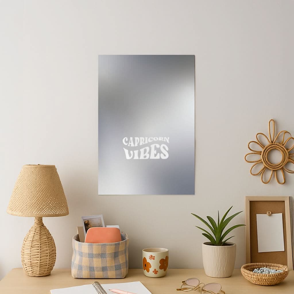 Capricorn Vibes Gradient Zodiac Art Print