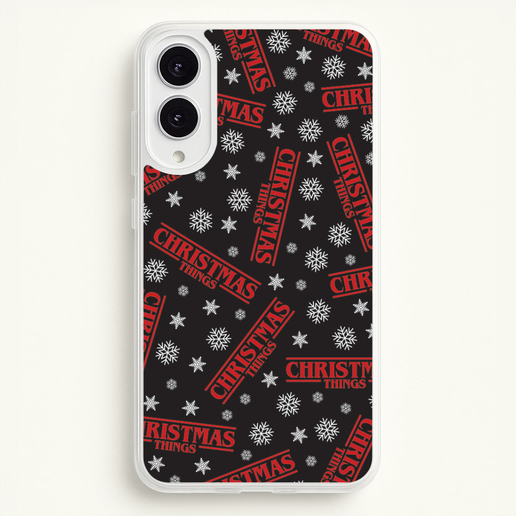 Christmas Things Snowflake Pattern Galaxy S25 Edge Case