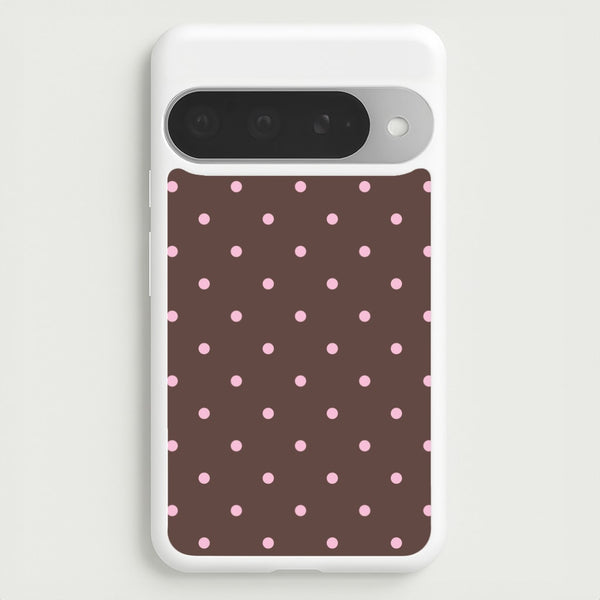 Chocolate & Strawberry Polka Dots Google Pixel 10 Pro XL Case