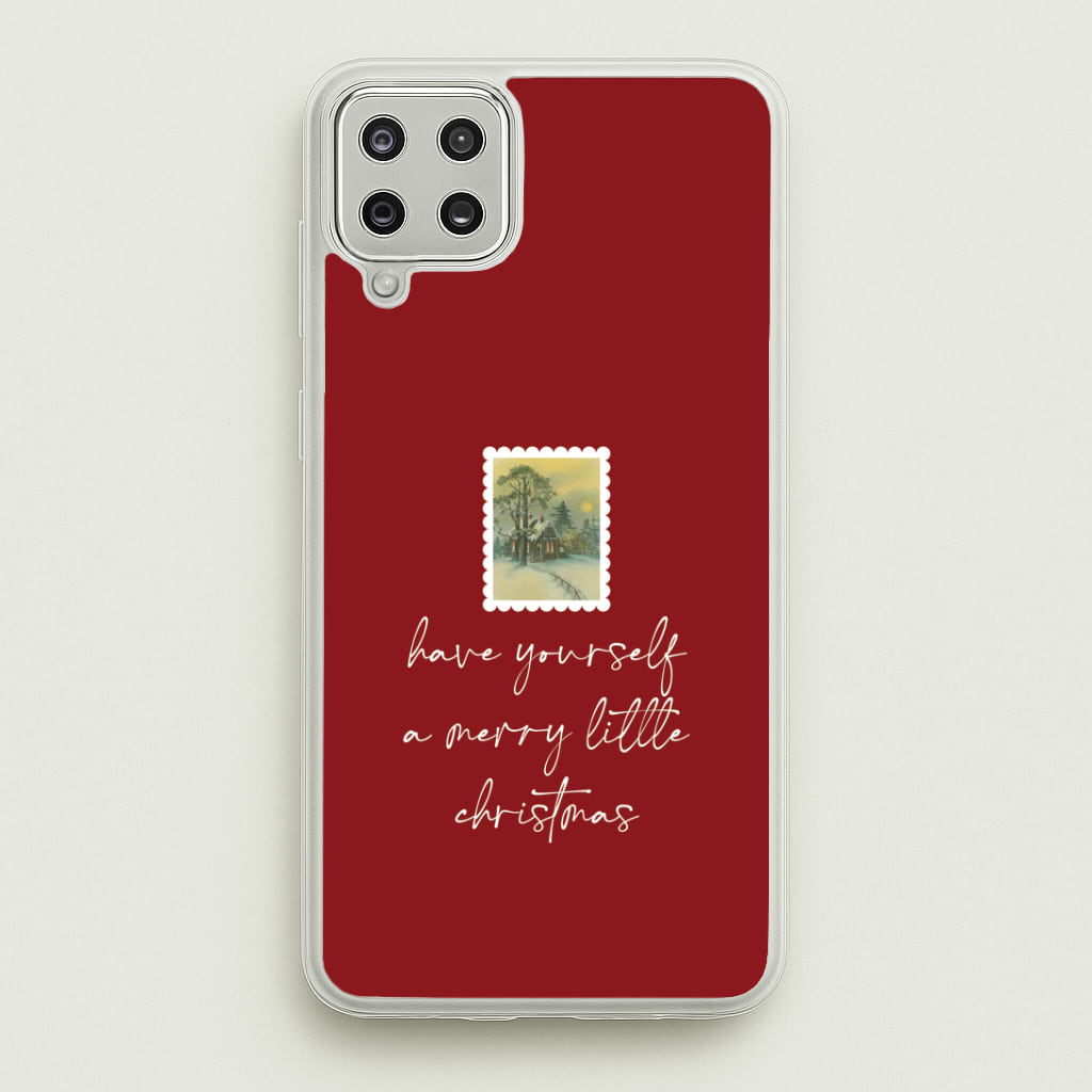 A Merry Little Christmas Stamp Galaxy A12 Case