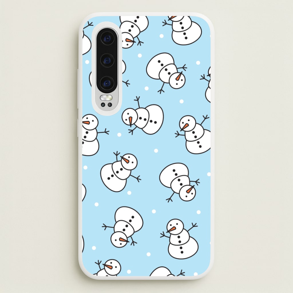 Cartoon Snowmen Pattern Huawei P30 Case