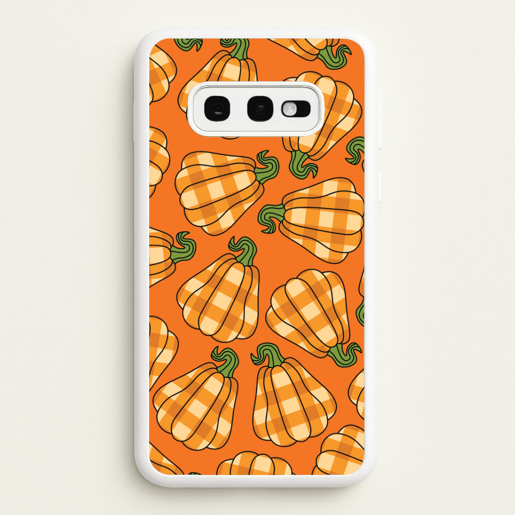 Tartan Pumpkins Pattern Galaxy S10e Case