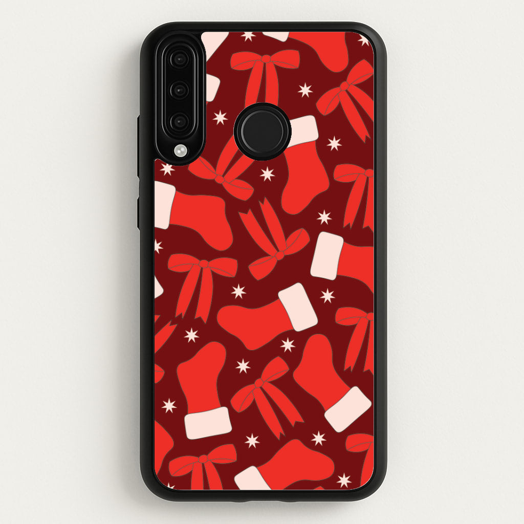 Stockings And Bows Pattern Huawei P30 Lite Case