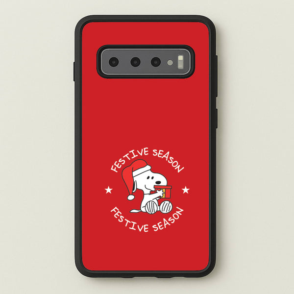 Cartoon Beagle Festive Season Galaxy S10 Plus Case
