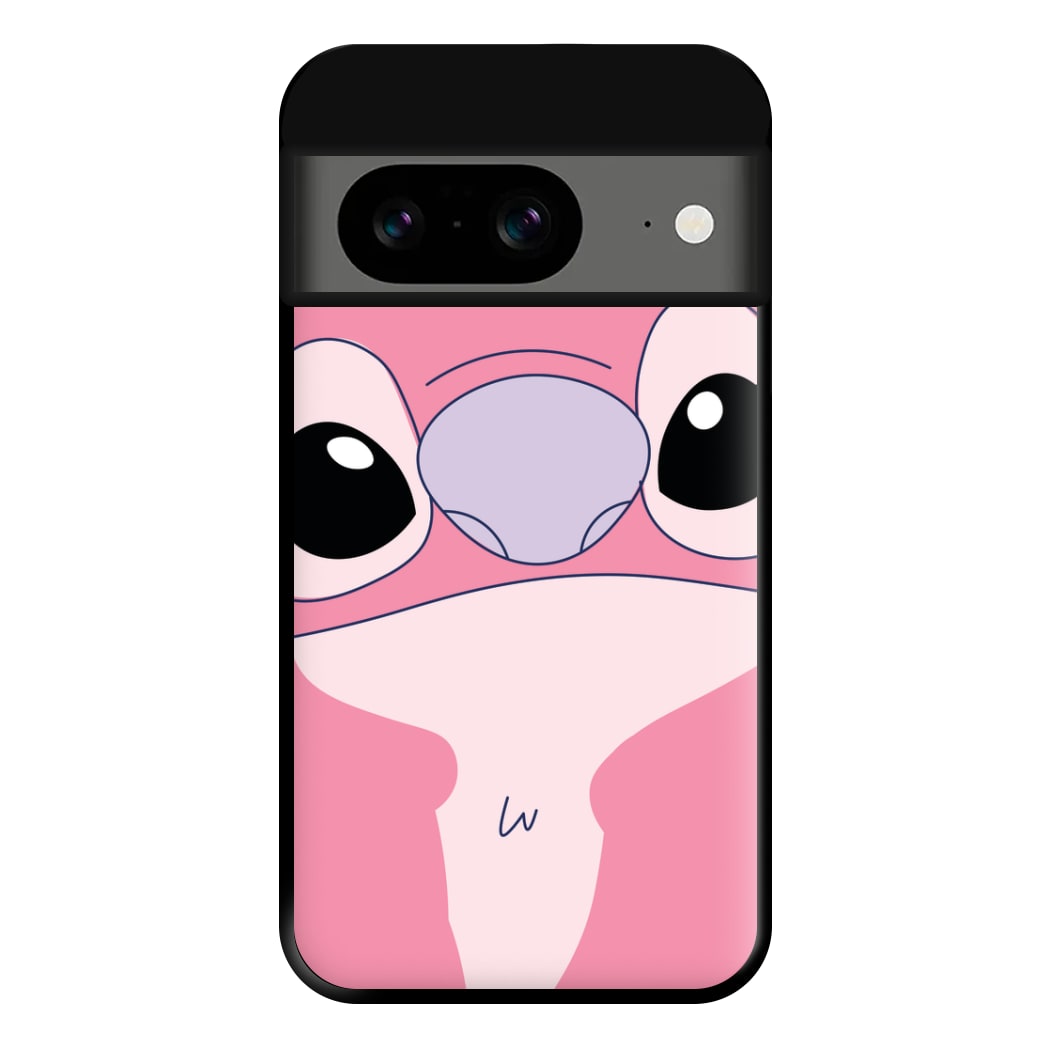 Cute Pink Alien Face Google Pixel 8a Case