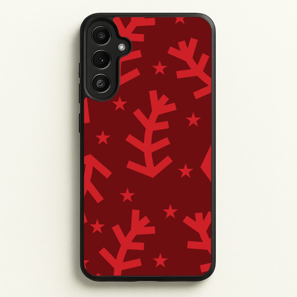 Abstract Ferns And Snowflakes Pattern Galaxy A34 Case
