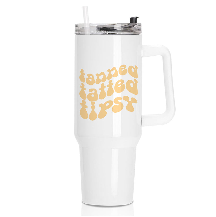 Tanned Tatted Tipsy - Summer Quotes Tumbler