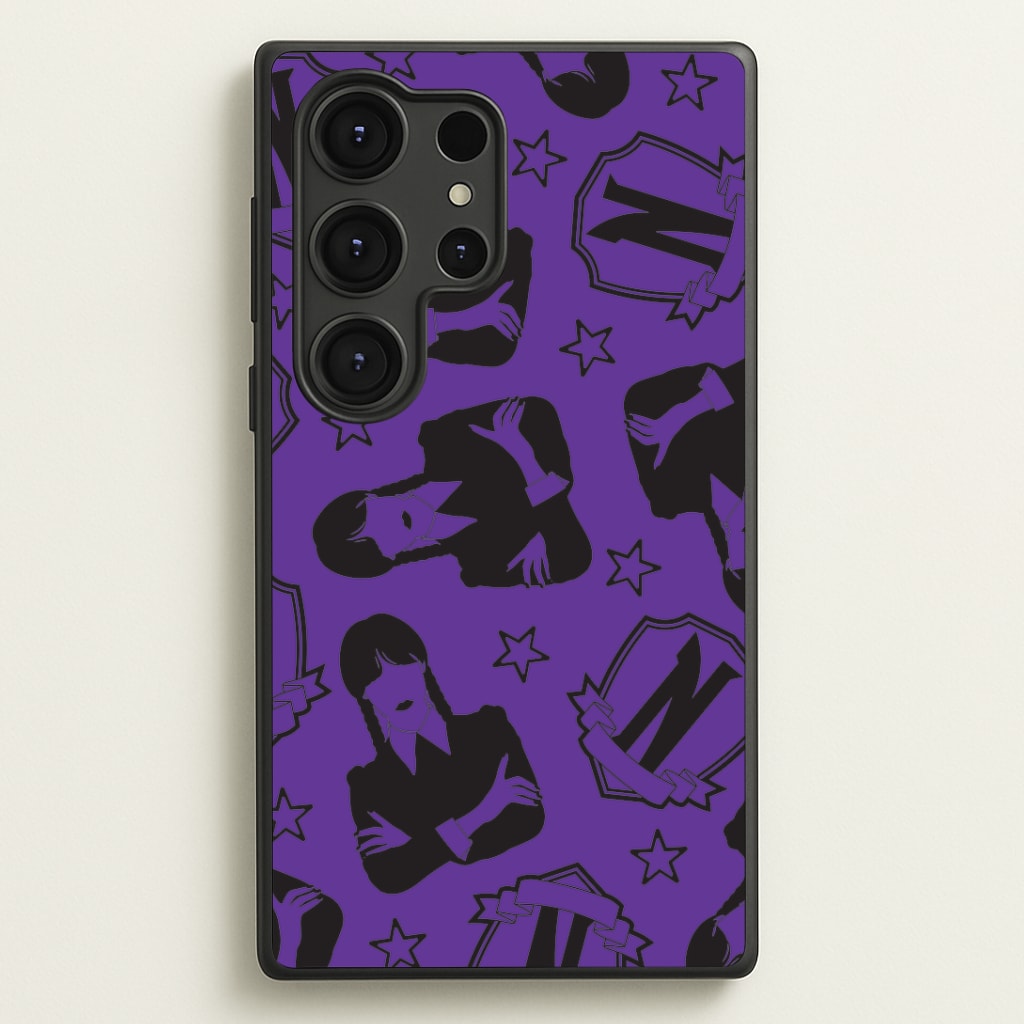 Wednesday Pattern Galaxy S25 Ultra Case