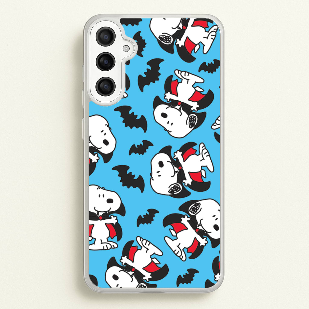 Cartoon Beagle Vampire And Bats Pattern Galaxy A34 Case