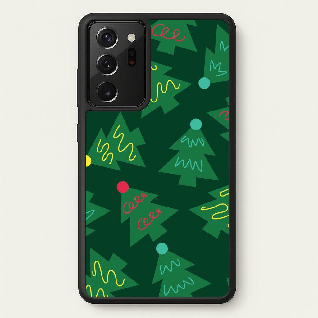Abstract Christmas Trees Pattern Galaxy Note 20 Ultra Case