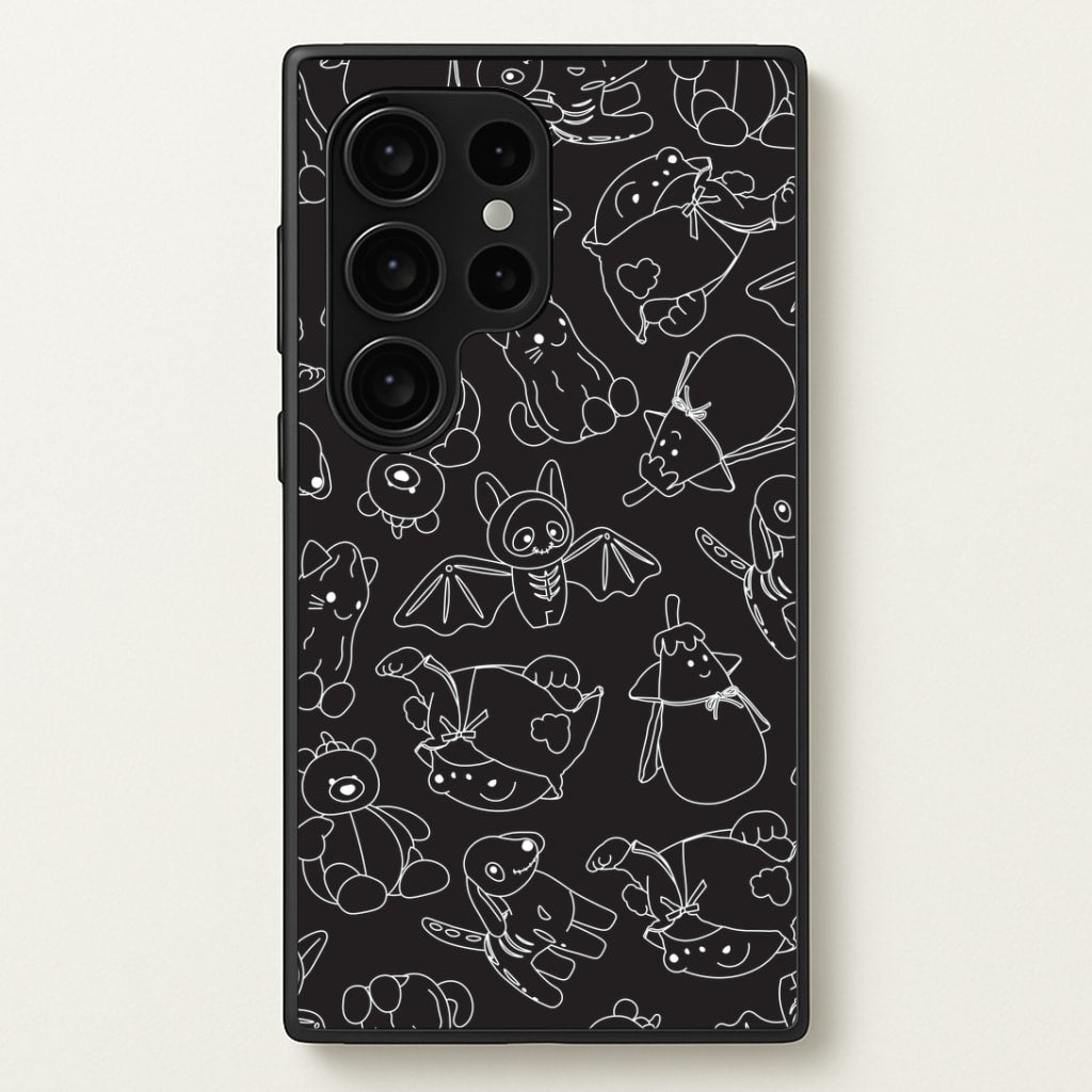 Halloween Plushies Pattern II - Halloween Galaxy S24 Ultra Case