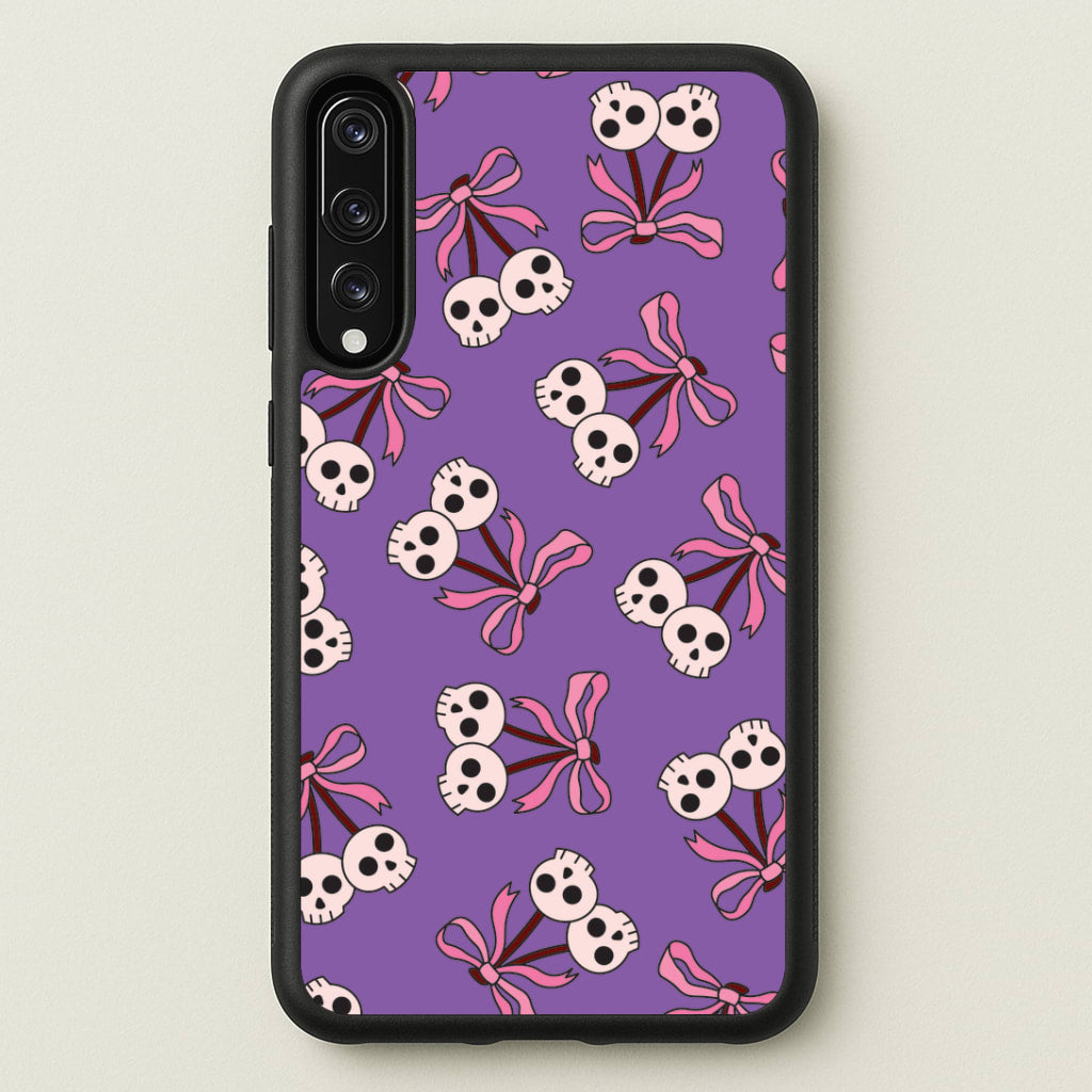 Cherry Skulls Pattern Huawei P20 Pro Case