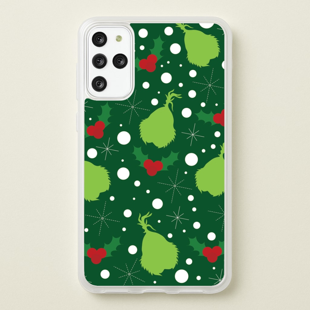 Green Creature Christmas Pattern Galaxy S20 Plus Case