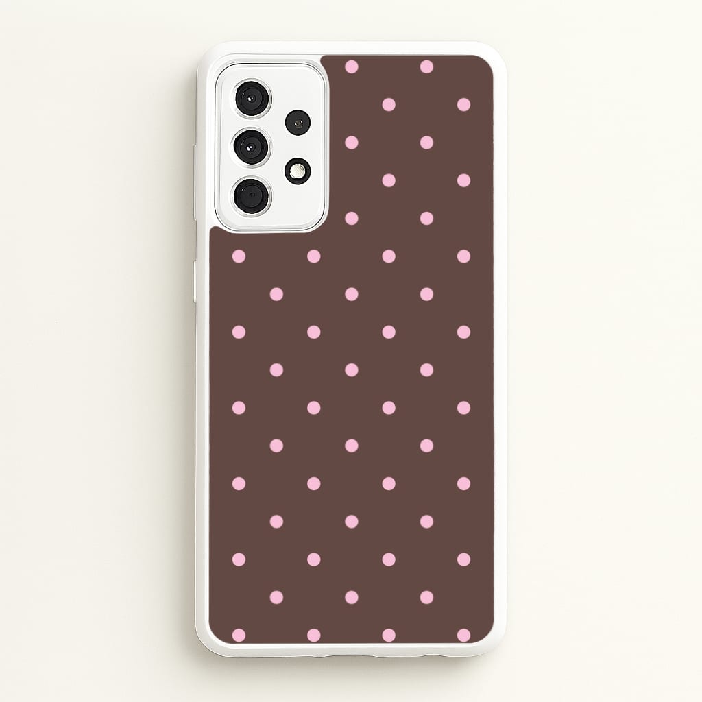 Chocolate & Strawberry Polka Dots Galaxy A52 / A52s Case