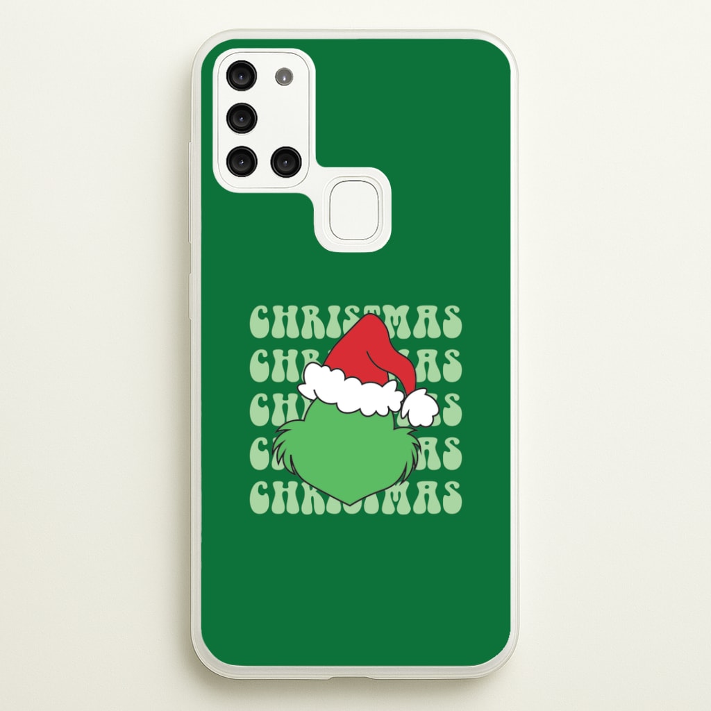 Green Creature Christmas Galaxy A21s Case