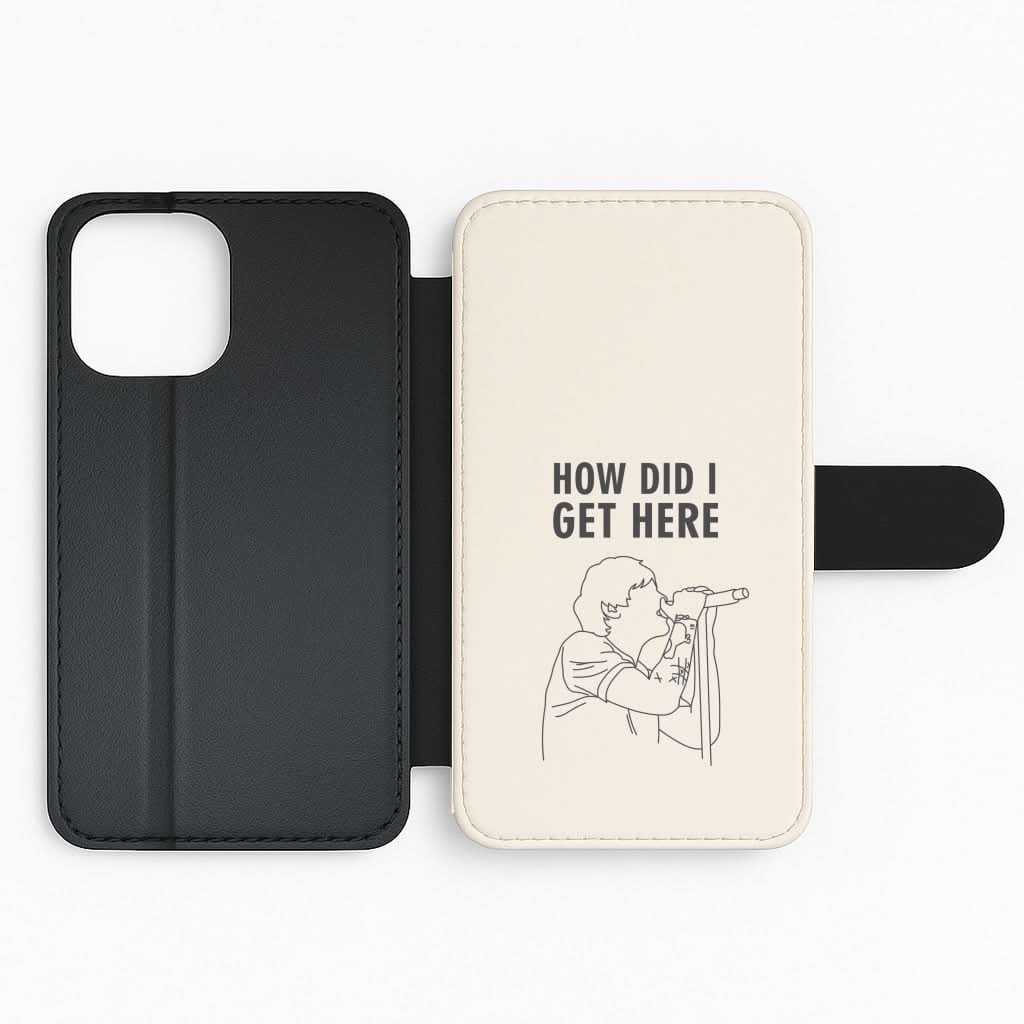 How Did I Get Here Outline Flip Phone Case