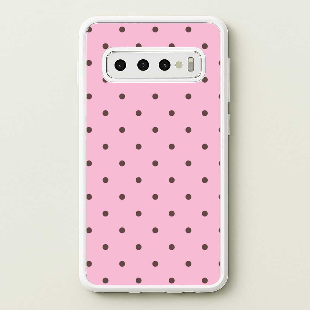 Strawberry Polka Dots Galaxy S10 Case