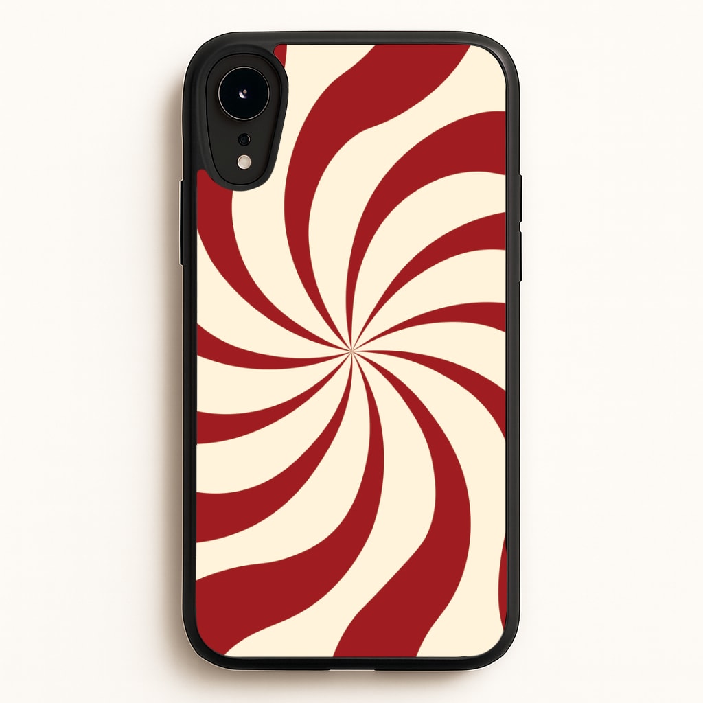 Peppermint Swirl Pattern iPhone XR Case