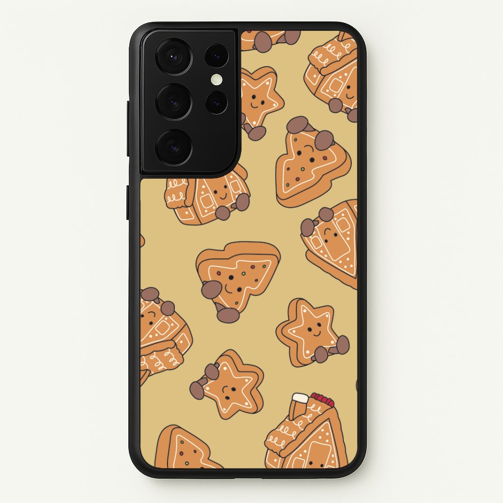 Gingerbread Plushies Pattern Galaxy S21 Ultra Case