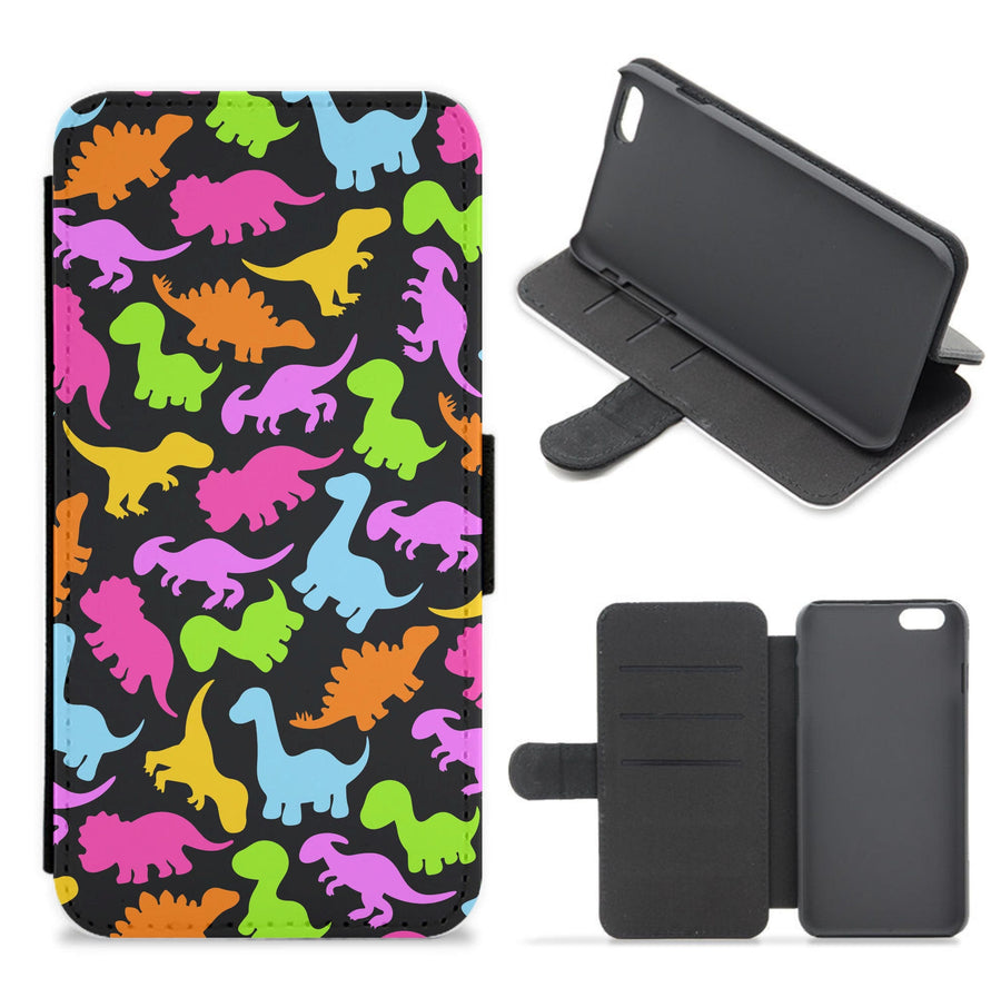 Dinosaurs Collage - Dinosaurs Flip / Wallet Phone Case