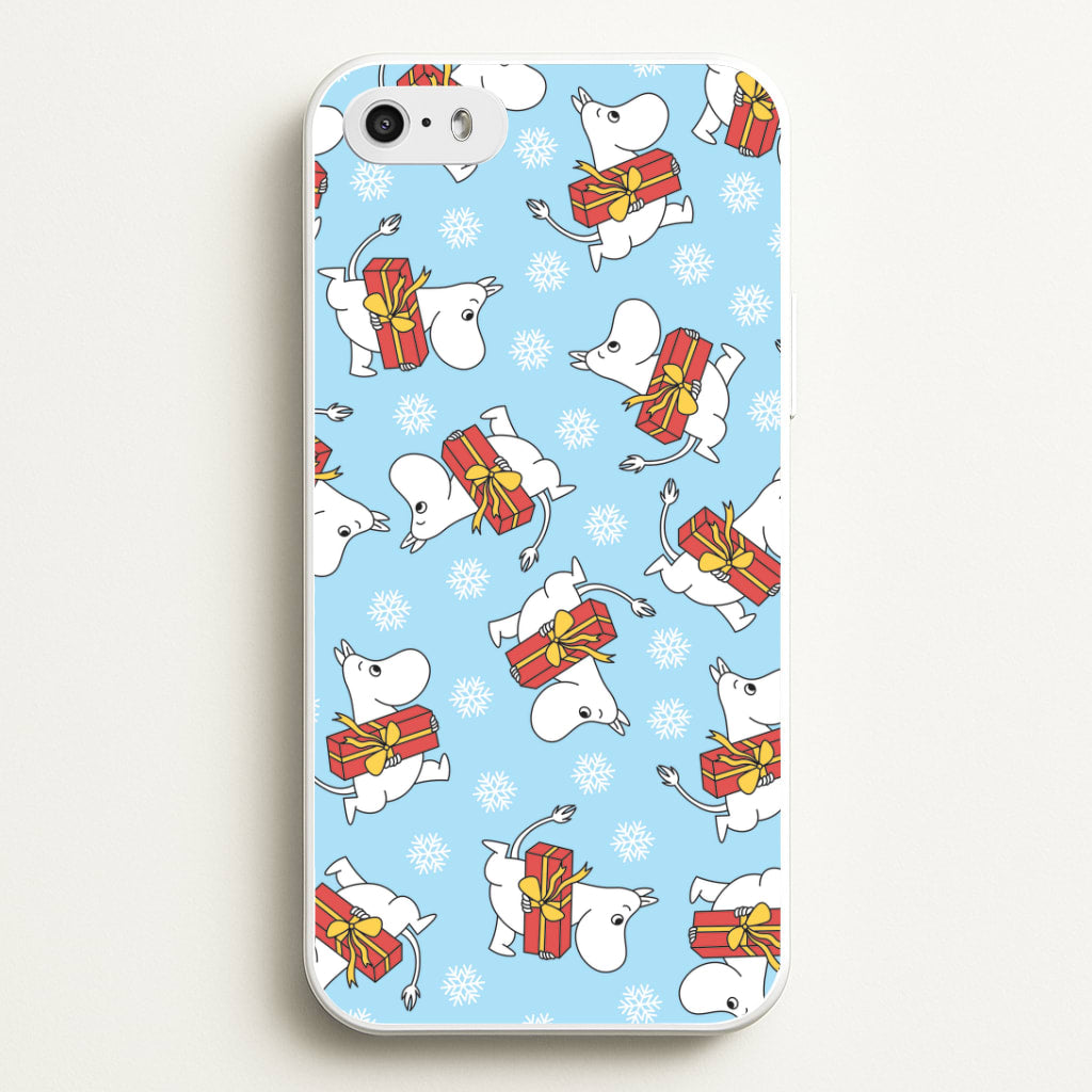 Present And Snowflakes Moom Pattern iPhone 5 / 5s / SE 2016 Case