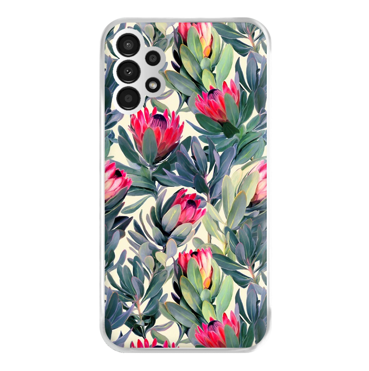 Painted Protea Pattern Phone Case