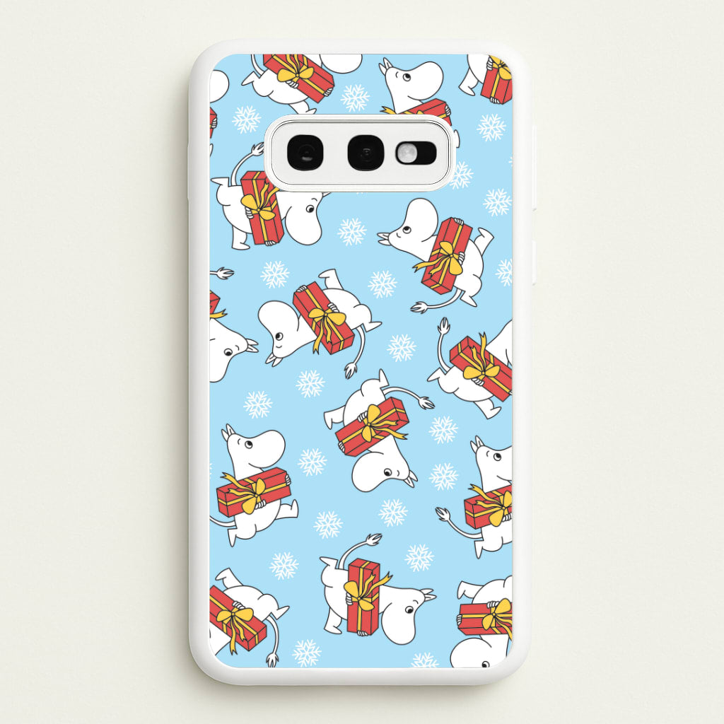 Present And Snowflakes Moom Pattern Galaxy S10e Case