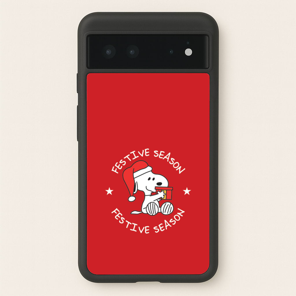 Cartoon Beagle Festive Season Google Pixel 6 Case