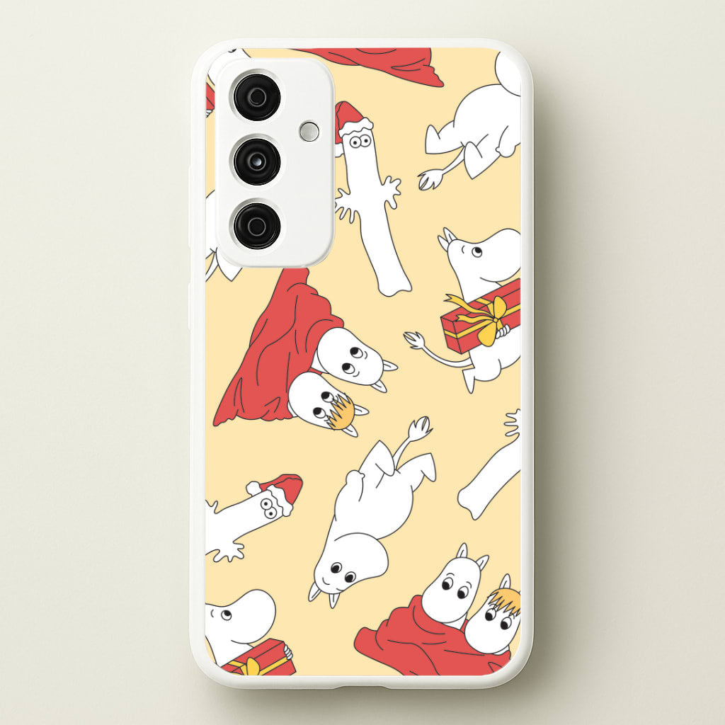 Christmas Mooms Pattern Galaxy A35 Case
