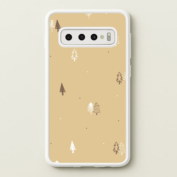 Minimal Christmas Trees Pattern Galaxy S10 Plus Case